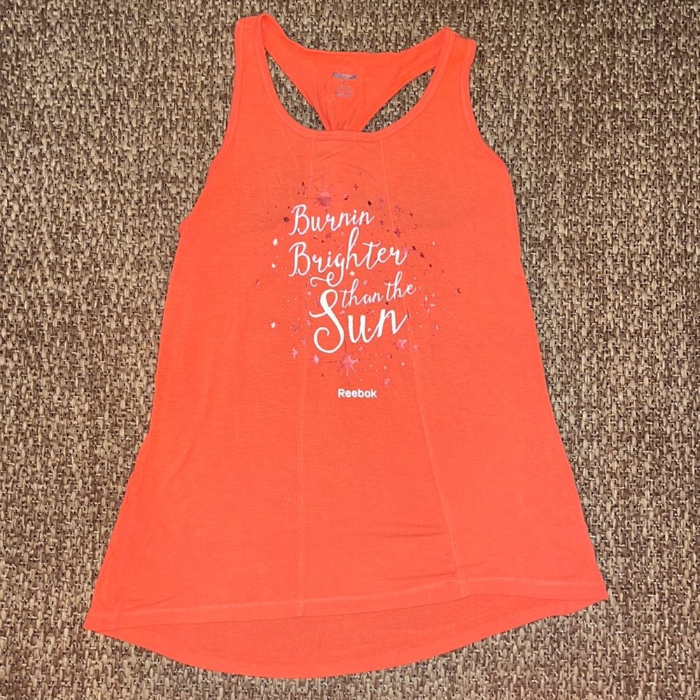 Reebok red-orange tank